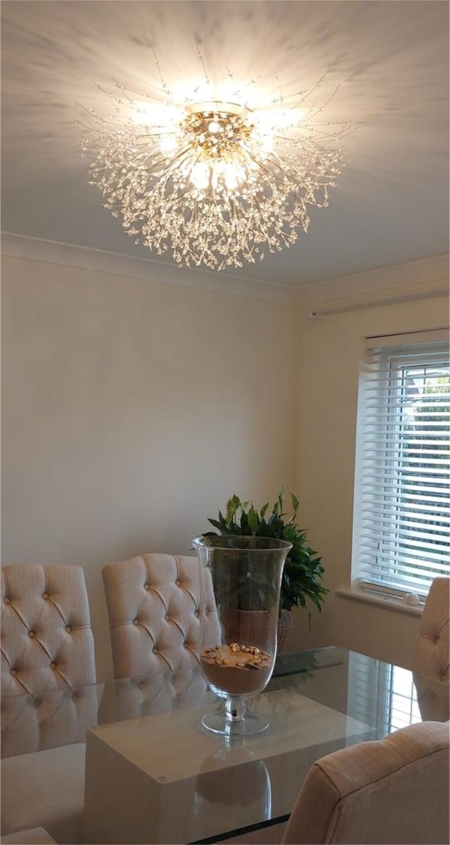 Maribel Pearl-Accent Flush Mount Ceiling Light For Living And Dining