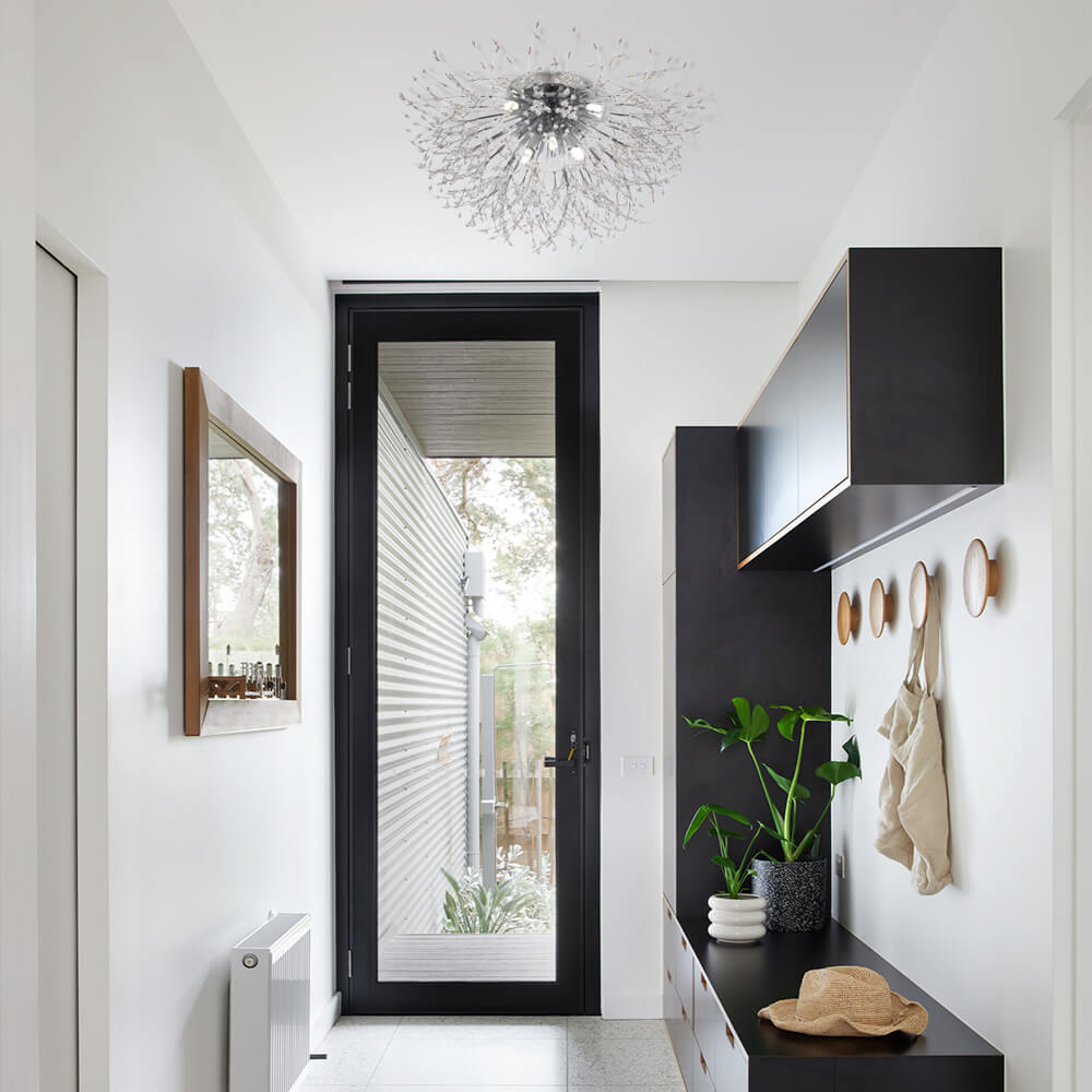 Maribel Pearl-Accent Flush Mount Ceiling Light For Living And Dining