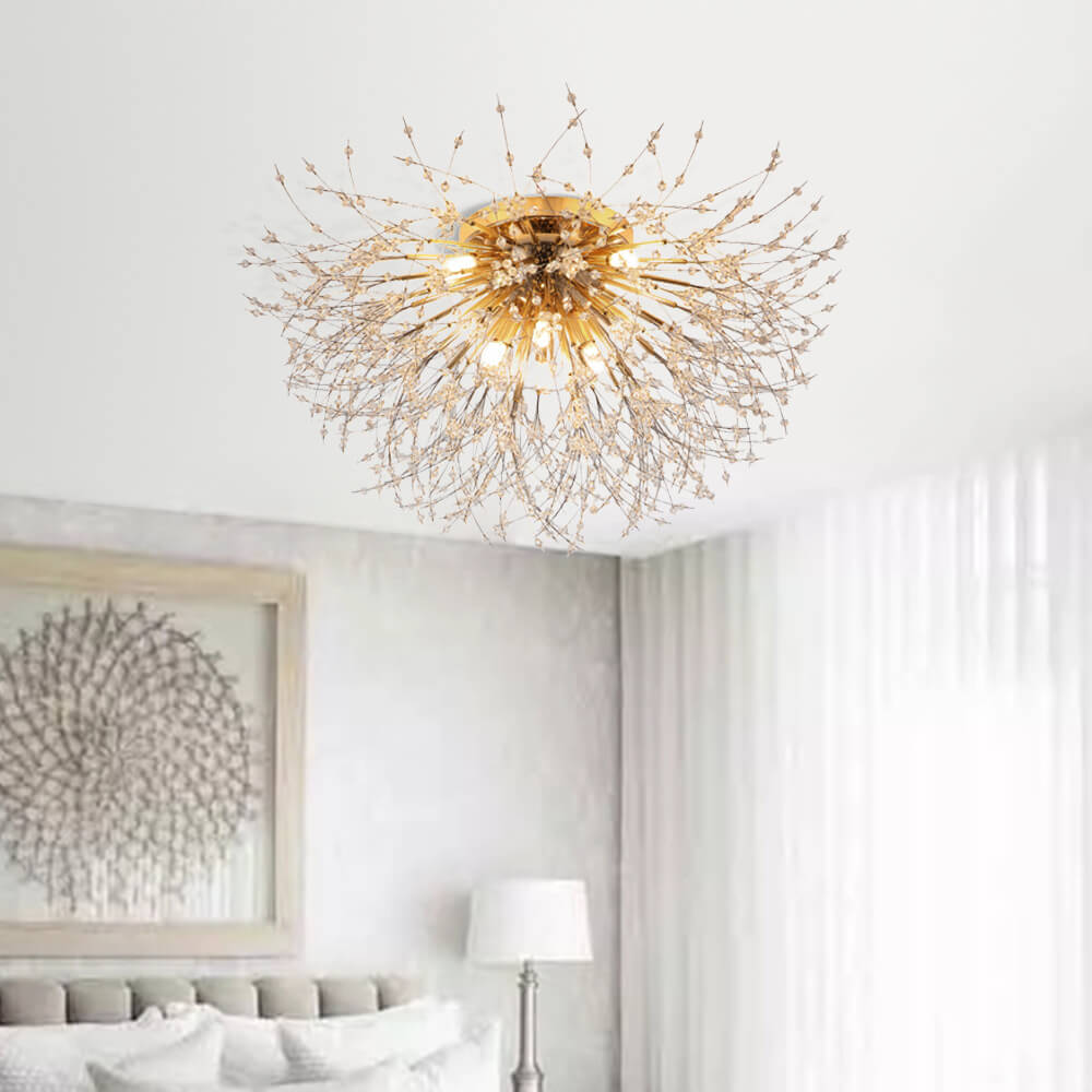 Maribel Pearl-Accent Flush Mount Ceiling Light For Living And Dining