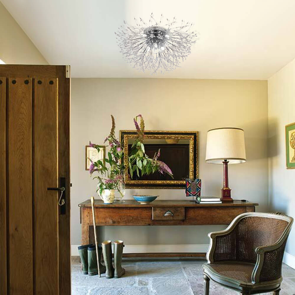 Maribel Pearl-Accent Flush Mount Ceiling Light For Living And Dining