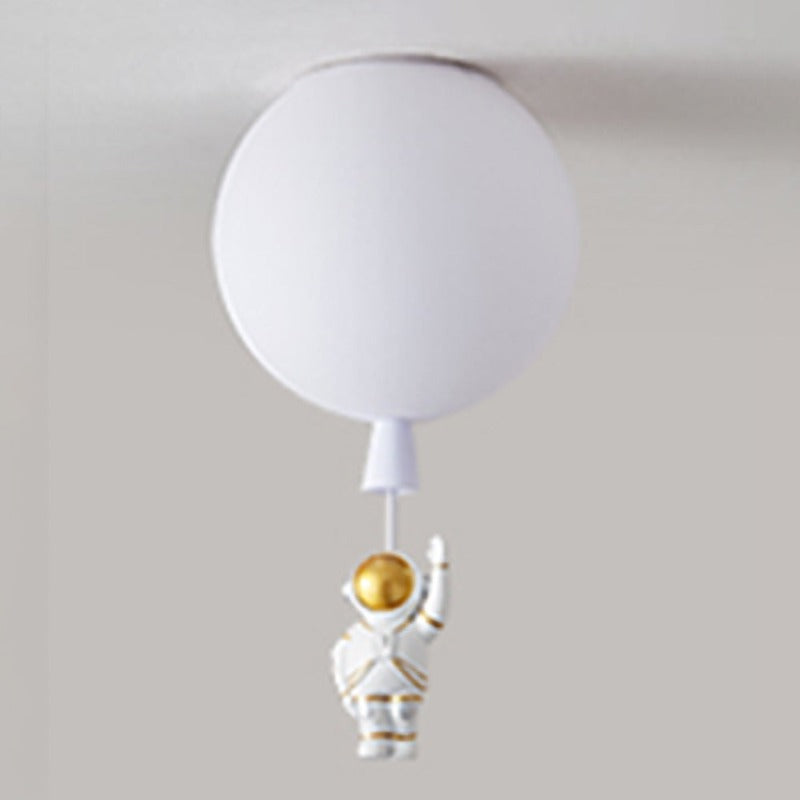 Lunara | LED Ceiling Light in Astronaut Balloon Shape, 8-Color Whimsical Design for Kids' Rooms