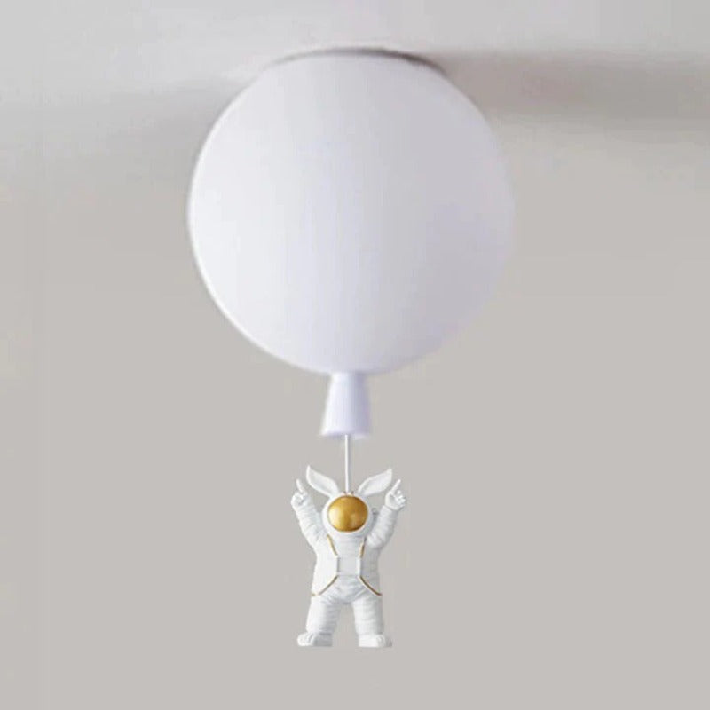 Lunara | LED Ceiling Light in Astronaut Balloon Shape, 8-Color Whimsical Design for Kids' Rooms