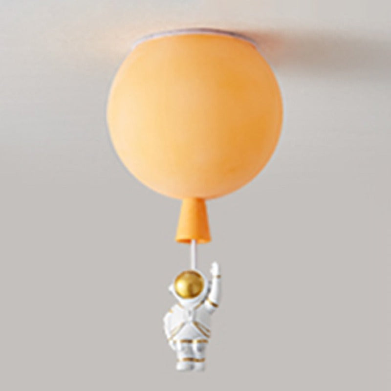 Lunara | LED Ceiling Light in Astronaut Balloon Shape, 8-Color Whimsical Design for Kids' Rooms