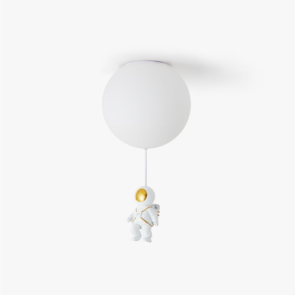 Lunara | LED Ceiling Light in Astronaut Balloon Shape, 8-Color Whimsical Design for Kids' Rooms