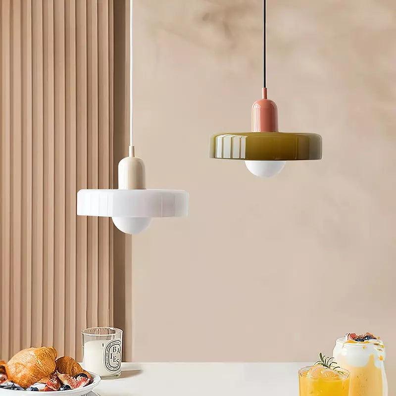 NordLys | Glass Ceiling Pendant Light in Scandinavian Style, Adjustable Suspension
