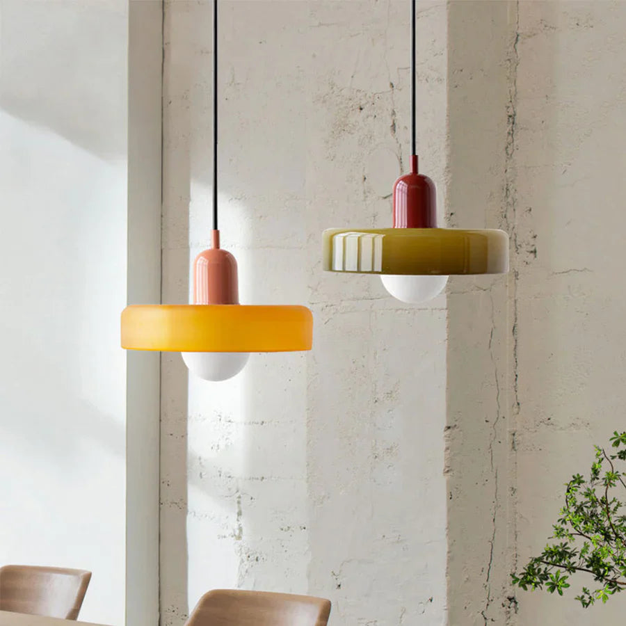 NordLys | Glass Ceiling Pendant Light in Scandinavian Style, Adjustable Suspension