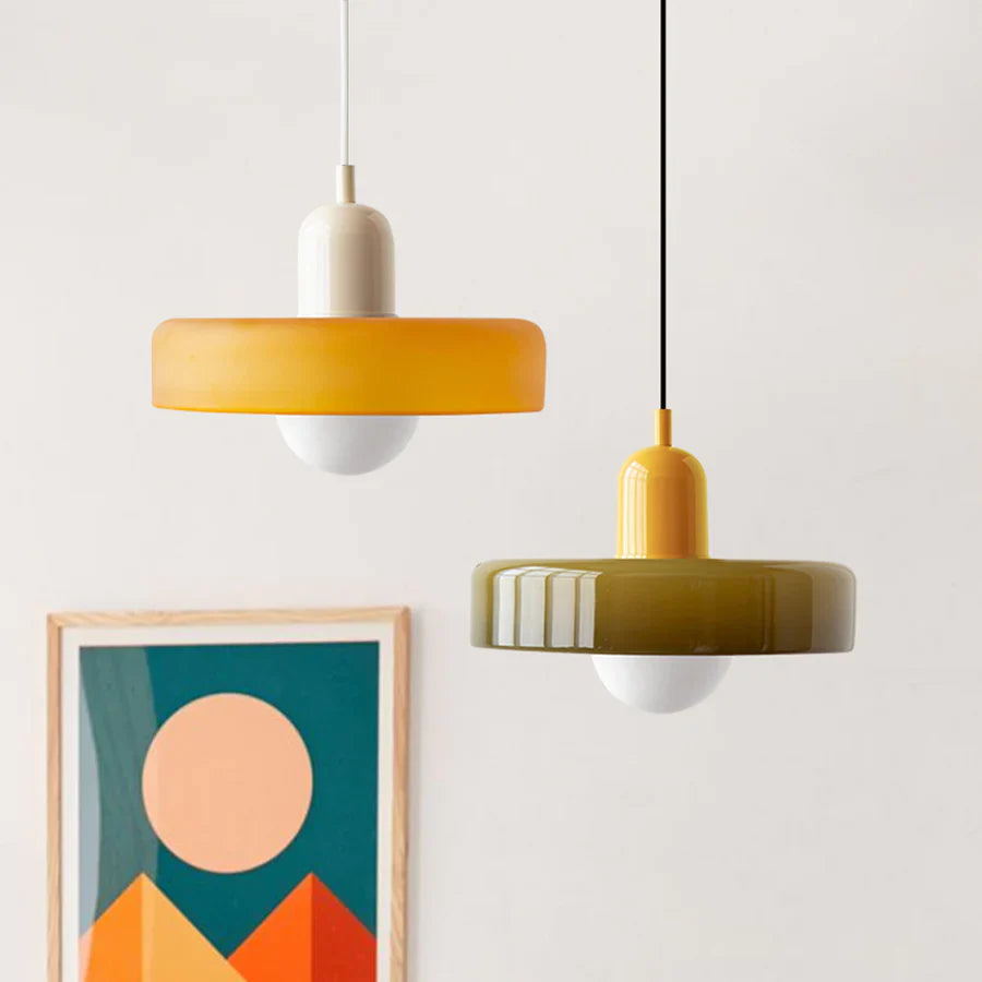 NordLys | Glass Ceiling Pendant Light in Scandinavian Style, Adjustable Suspension