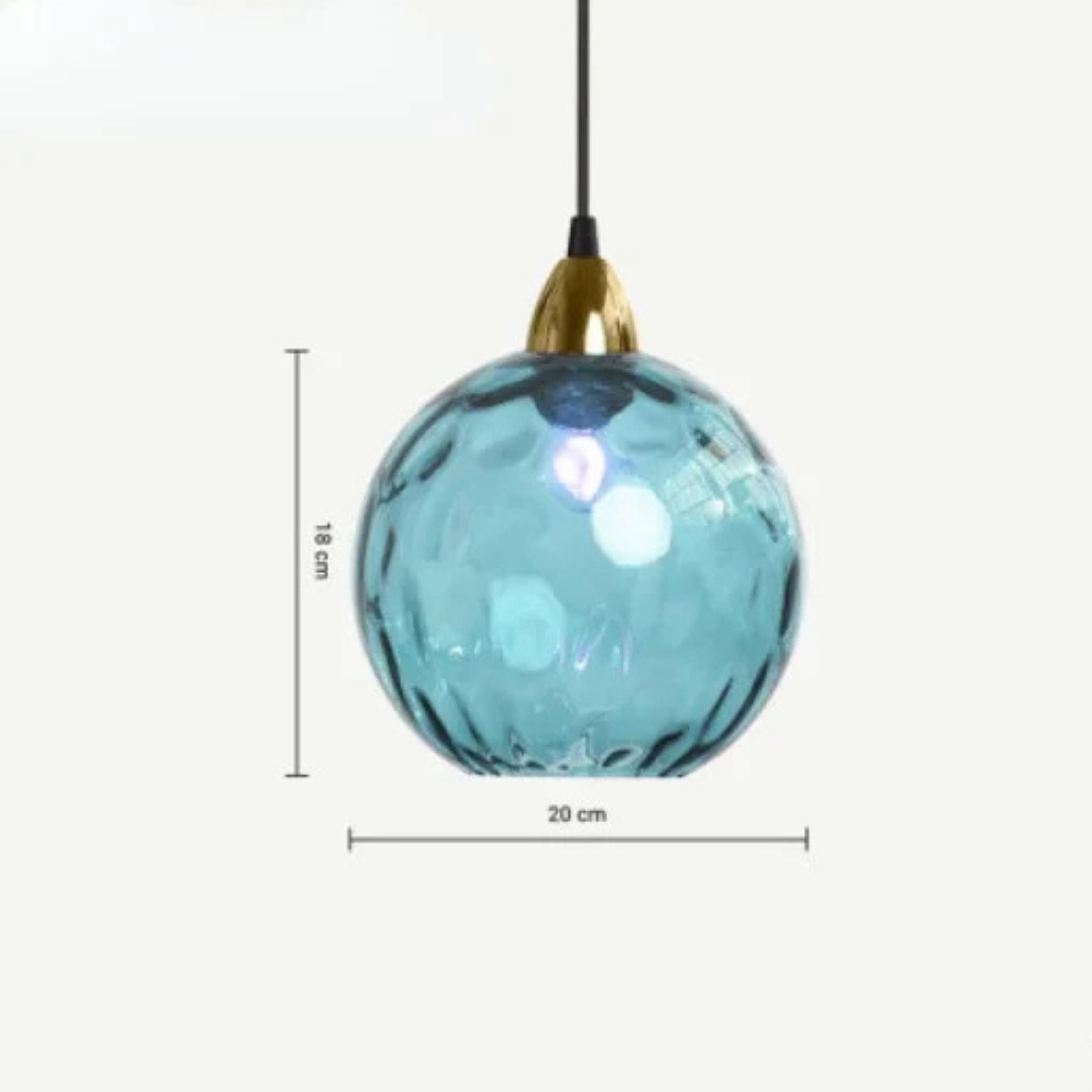Lyra Glass Globe Pendant Light for Kitchen and Dining
