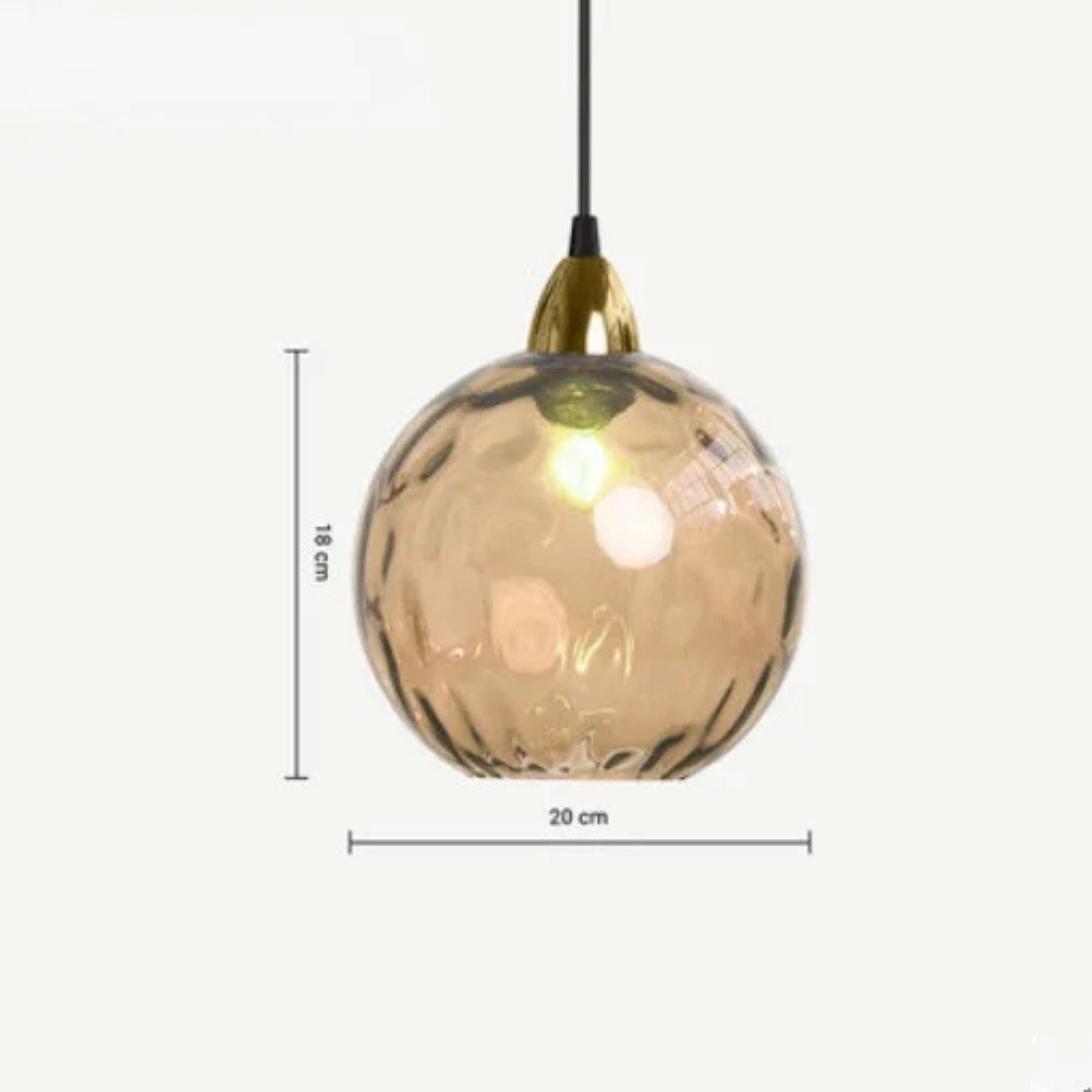 Lyra Glass Globe Pendant Light for Kitchen and Dining