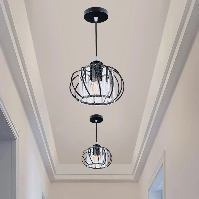 Averin | Scandi Glass Globe Pendant for Hallways