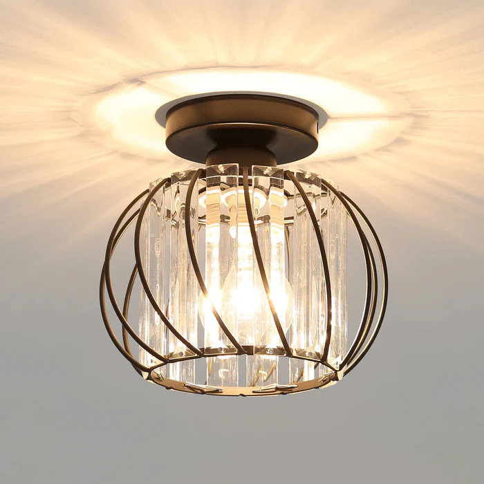 Averin | Scandi Glass Globe Pendant for Hallways