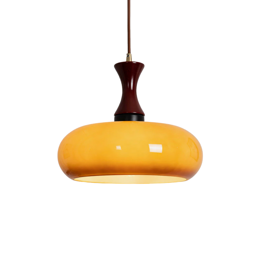 Vintage-Inspired Glass Pendant Light for Warm Ambience