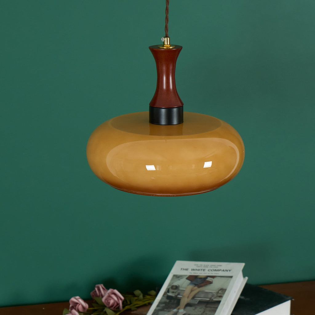 Vintage-Inspired Glass Pendant Light for Warm Ambience