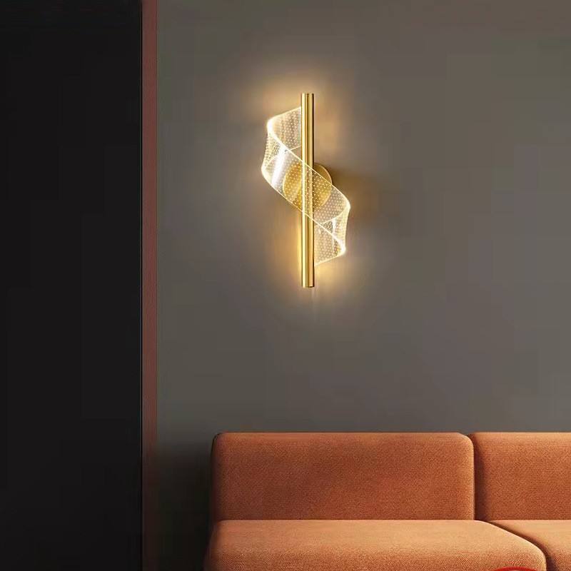 Lumera Glass Wall Sconce With Spiral Detail | Elegant LED Fixture