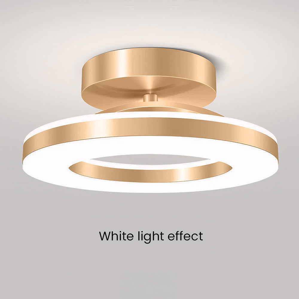 Aurion | Contemporary Gold Ring LED Flush Mount Ceiling Light