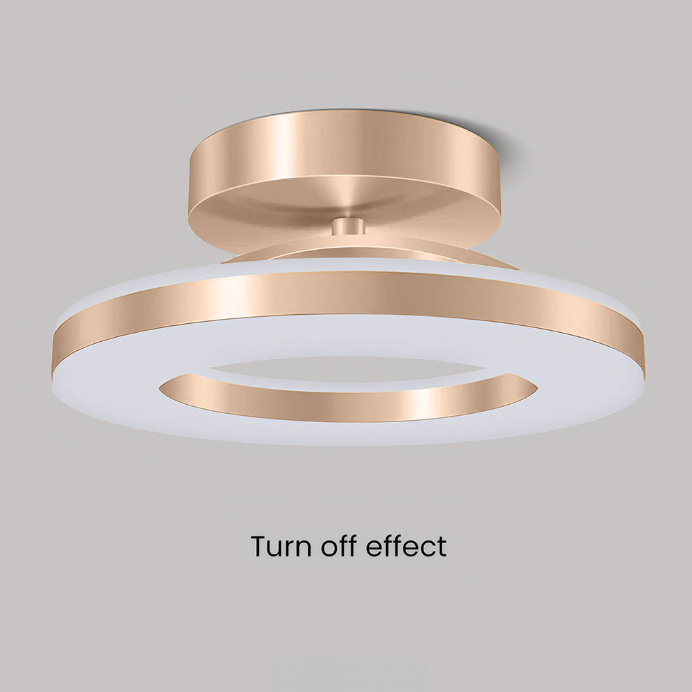 Aurion | Contemporary Gold Ring LED Flush Mount Ceiling Light