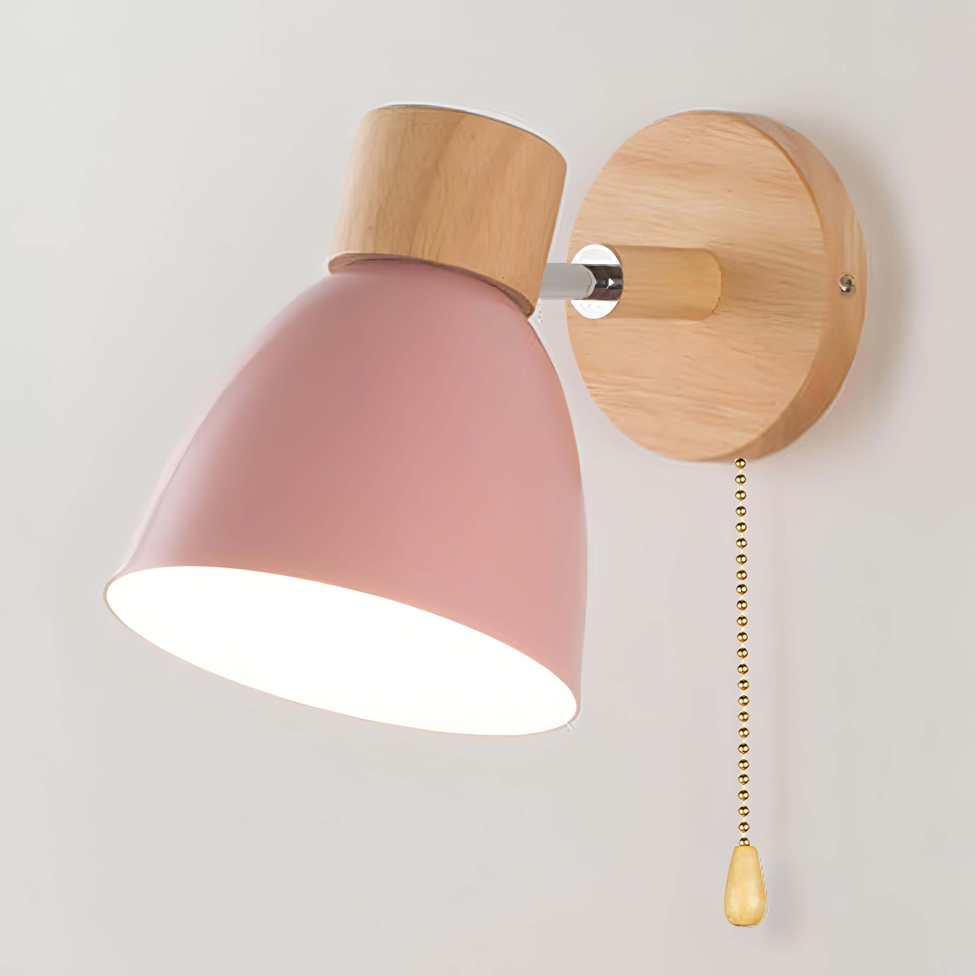 Hanging wall lamp wood Nordic Modern 3