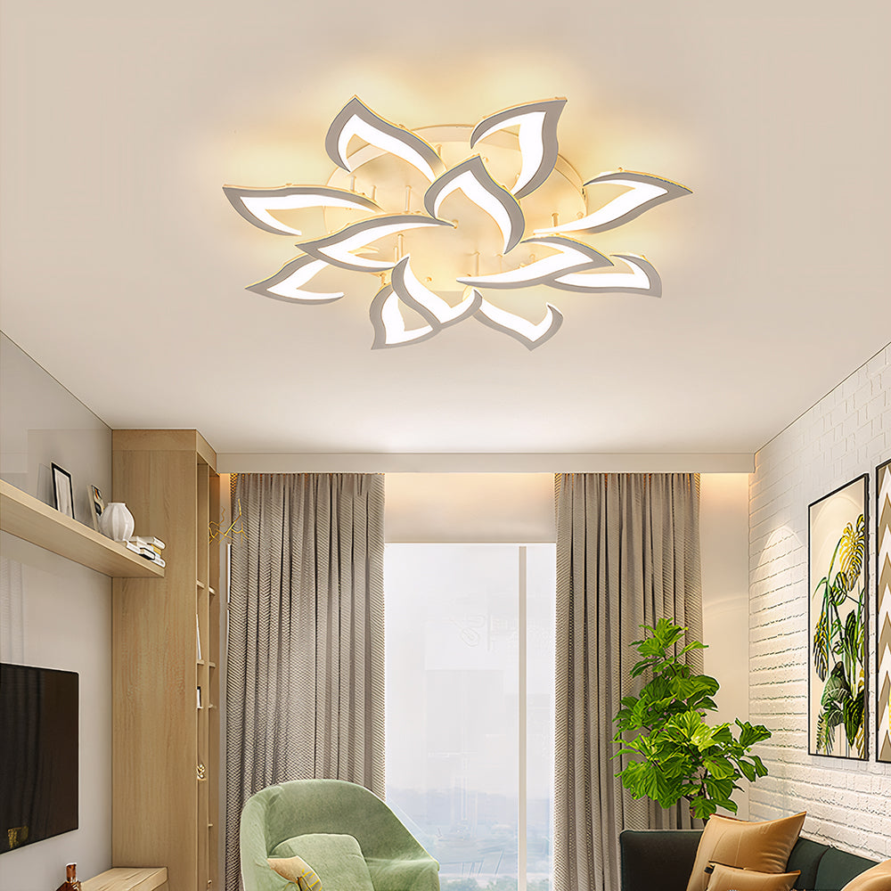 Marbelle | Iron LED Ceiling Light With Modern Floral Design for Living Room and Bedroom