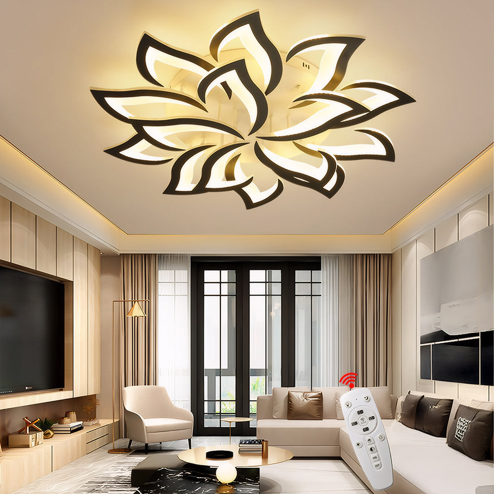 Marbelle | Iron LED Ceiling Light With Modern Floral Design for Living Room and Bedroom