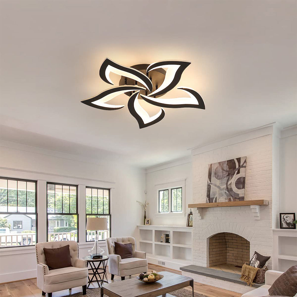 Marbelle | Iron LED Ceiling Light With Modern Floral Design for Living Room and Bedroom