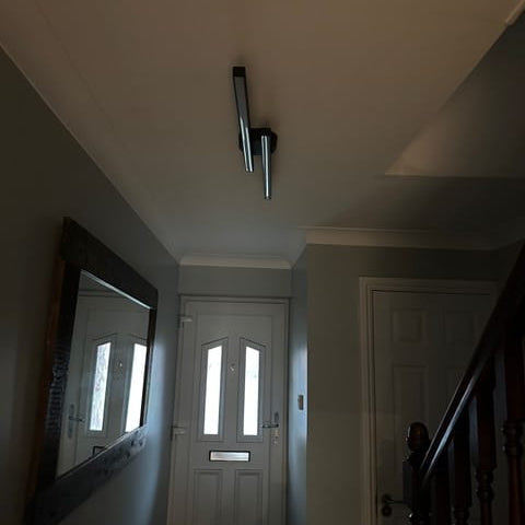 AuroraGlow | Flush-Mount LED Ceiling Light With Adjustable Color Temperature for Living Rooms and Hallways