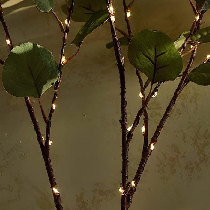 Warm LED Olive Branch Lights by VerdiGlow for Home Decor