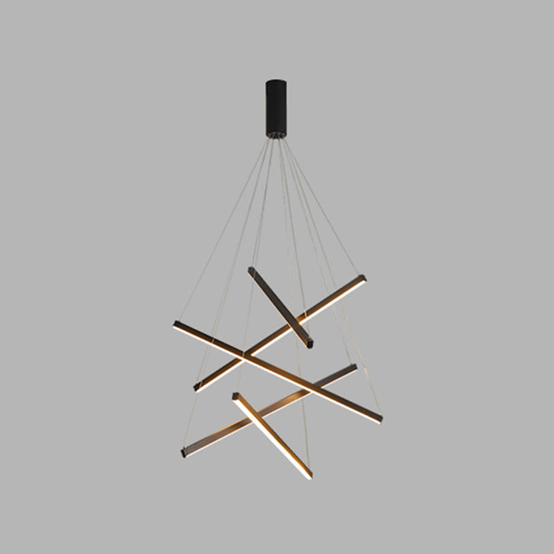 Aurello | Modern LED Pendant Lamp, Multi-Tier Metal Design, Dimmable with Remote