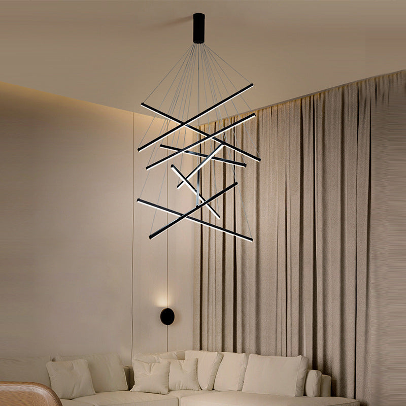 Aurello | Modern LED Pendant Lamp, Multi-Tier Metal Design, Dimmable with Remote