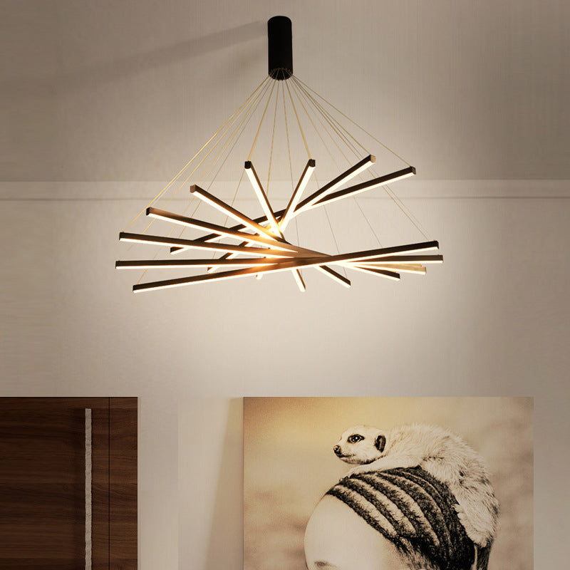 Aurello | Modern LED Pendant Lamp, Multi-Tier Metal Design, Dimmable with Remote