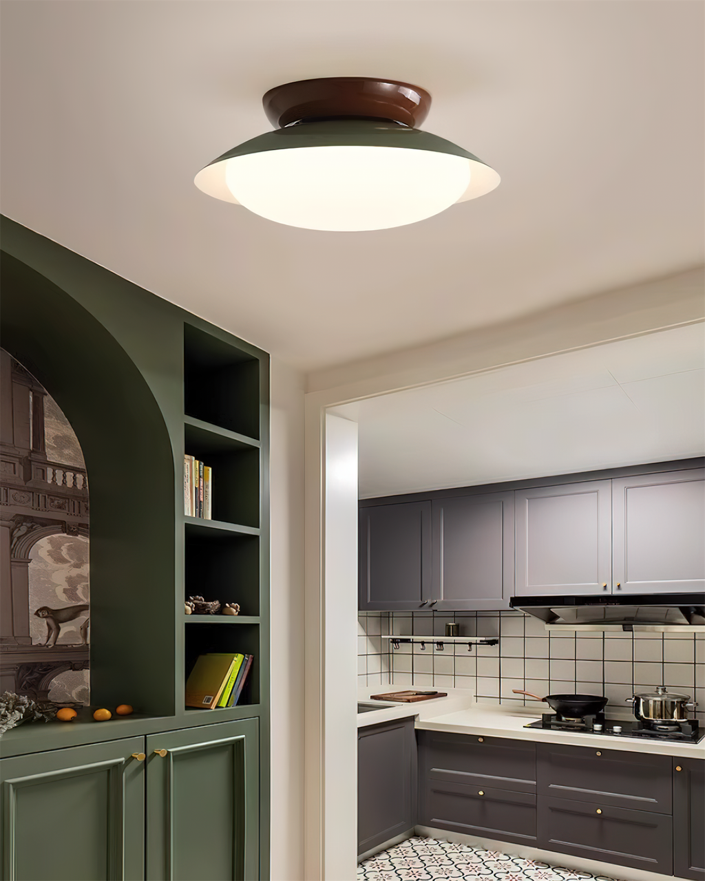 Retro-Inspired Modern Ceiling Light