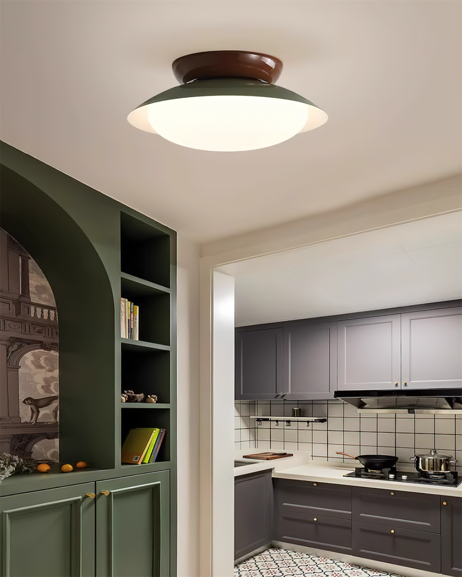 Retro-Inspired Modern Ceiling Light