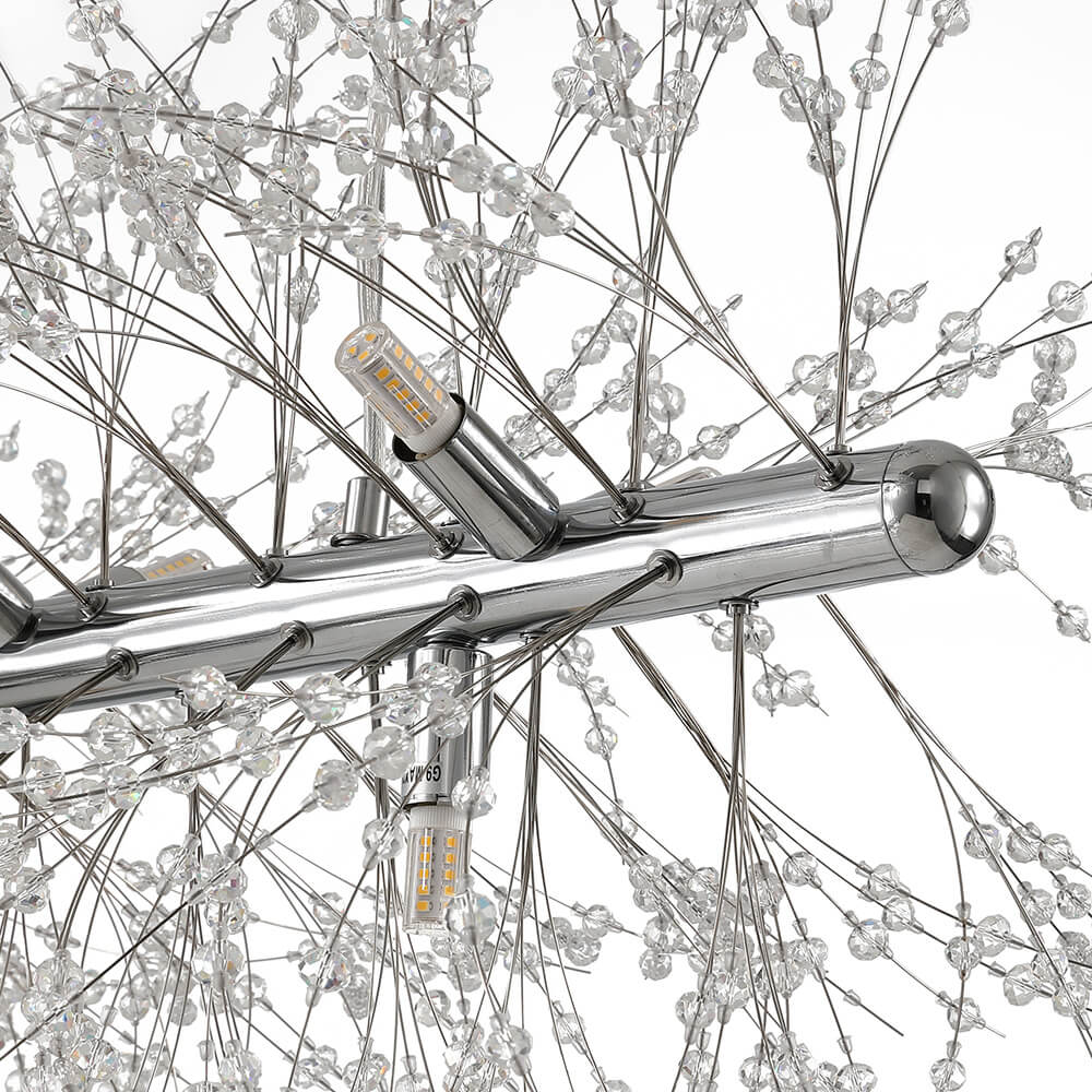 Lumiara Crystal Linear Chandelier | 12-Light Modern Dining Pendant