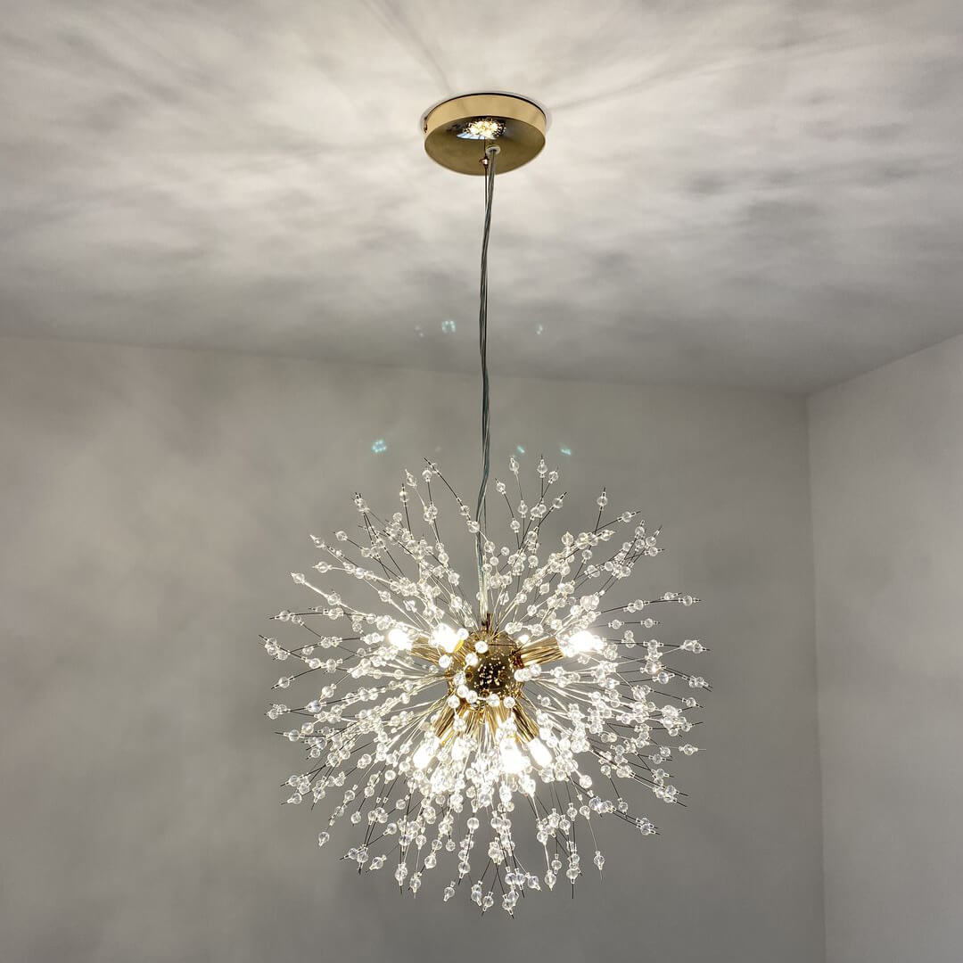 NovaBurst 8-Light Firework Style Chandelier for Dining Room