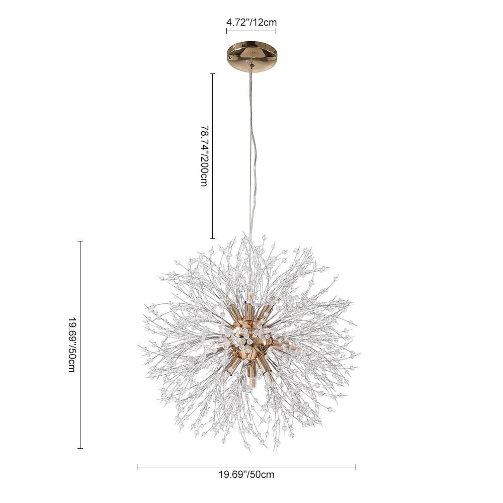 NovaBurst 8-Light Firework Style Chandelier for Dining Room