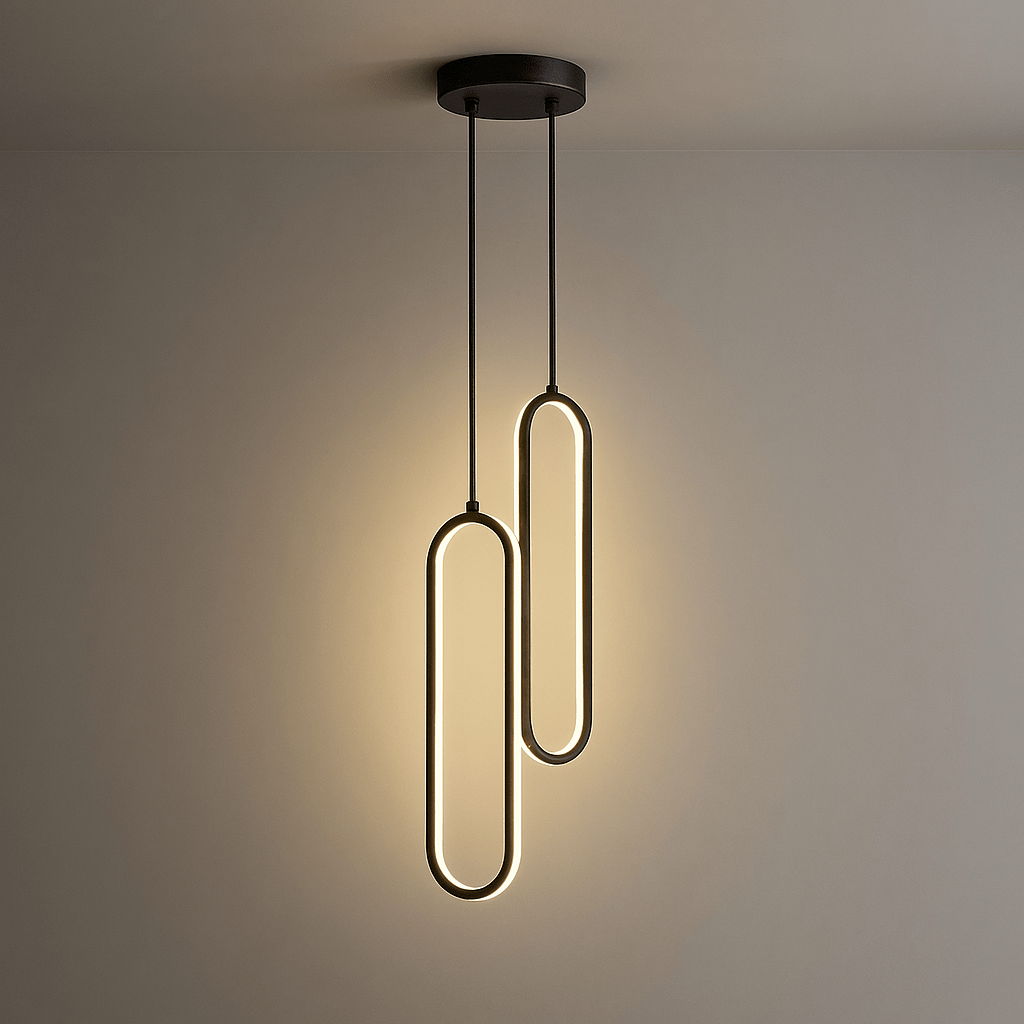 Arden Contemporary LED Hanging Light, Single or Double Head for Bedroom and Hallway