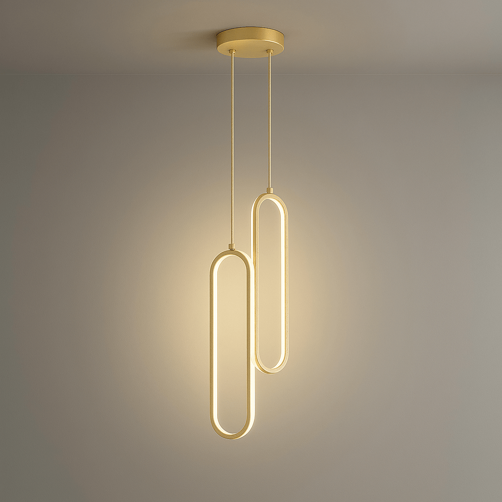 Arden Contemporary LED Hanging Light, Single or Double Head for Bedroom and Hallway