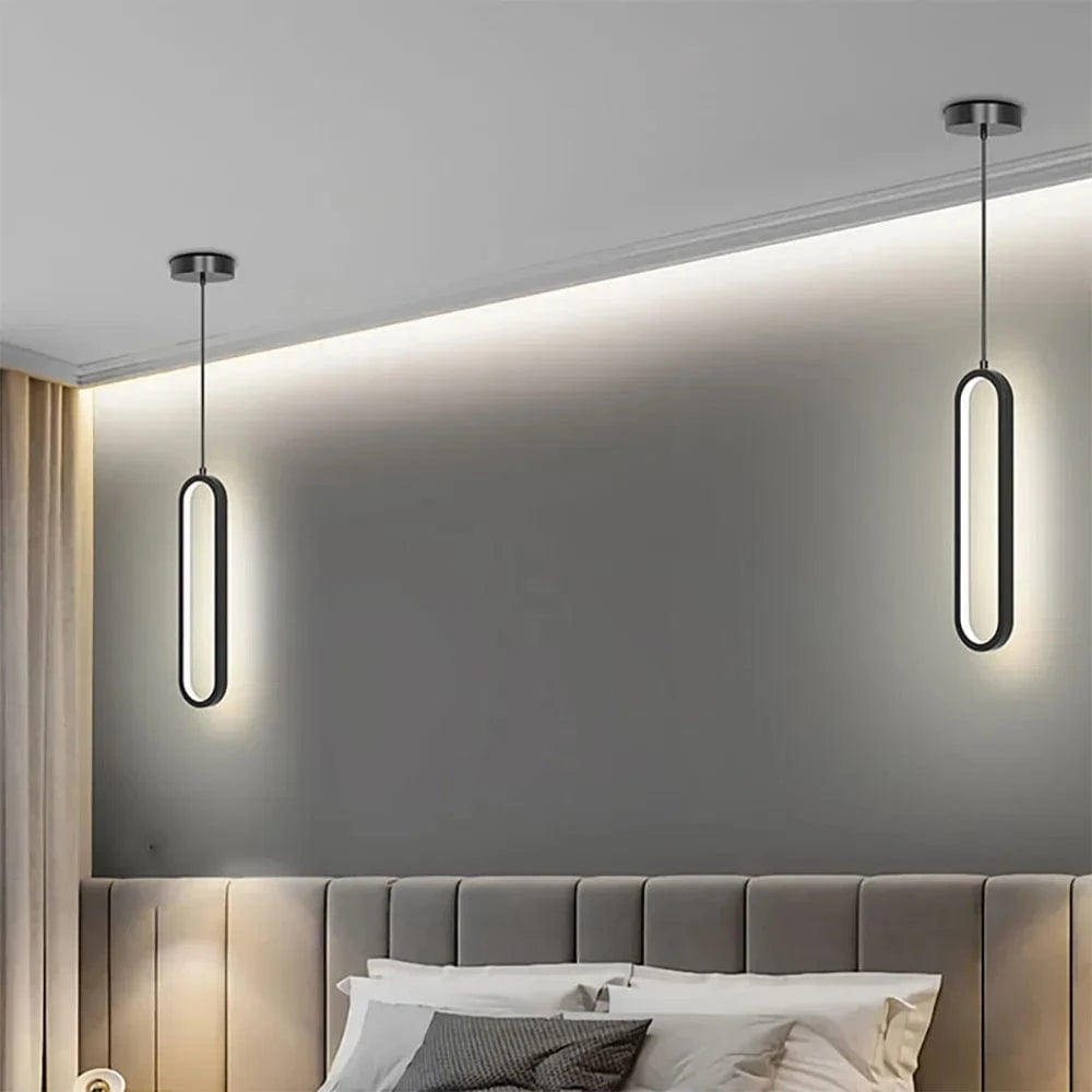 Arden Contemporary LED Hanging Light, Single or Double Head for Bedroom and Hallway