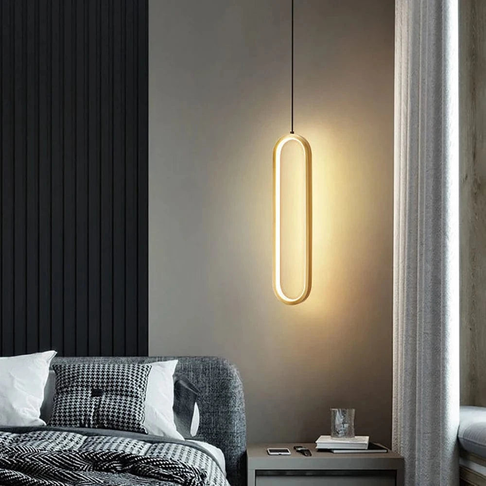 Arden Contemporary LED Hanging Light, Single or Double Head for Bedroom and Hallway