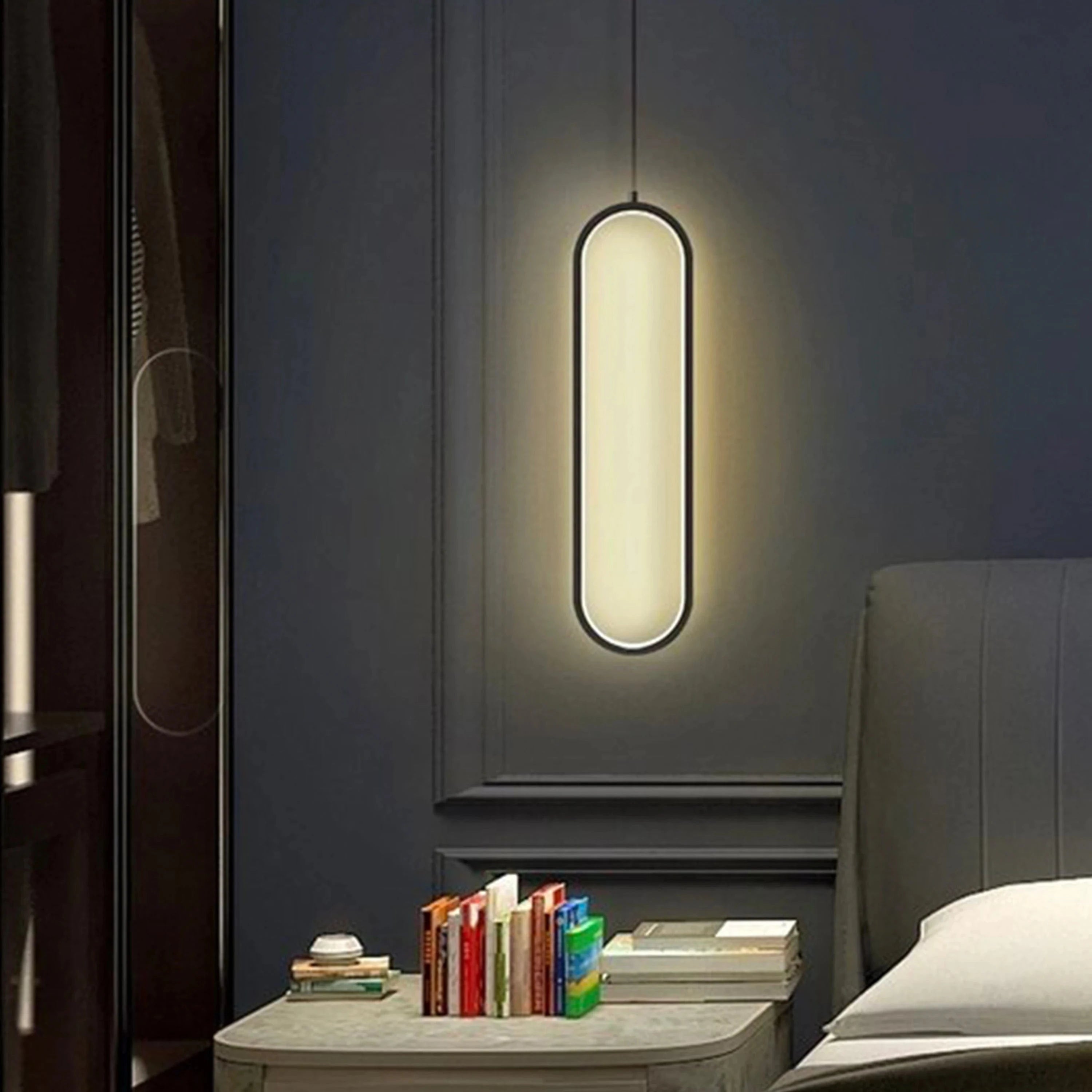 Arden Contemporary LED Hanging Light, Single or Double Head for Bedroom and Hallway