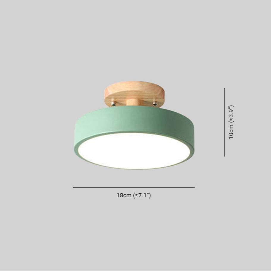 Alera Modern Wooden LED Ceiling Light in Warm Natural Finish