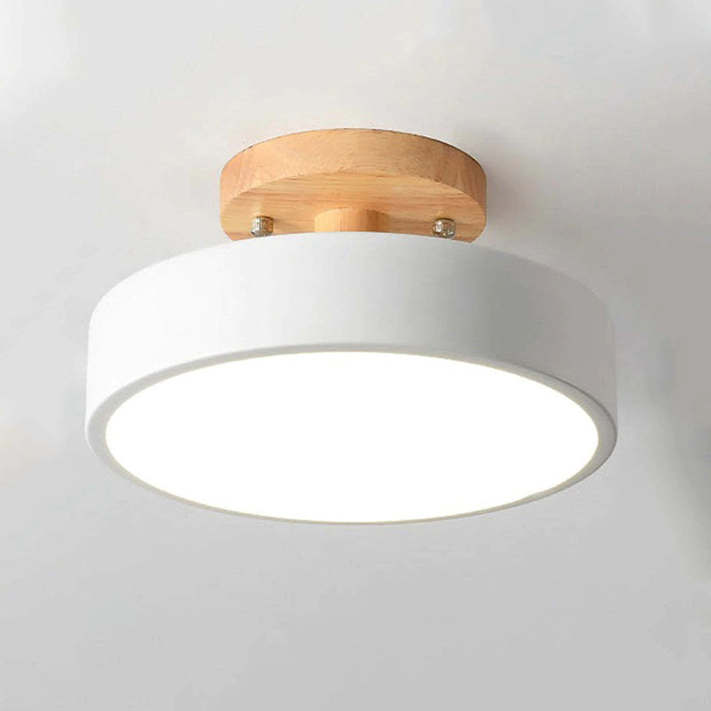 Alera Modern Wooden LED Ceiling Light in Warm Natural Finish