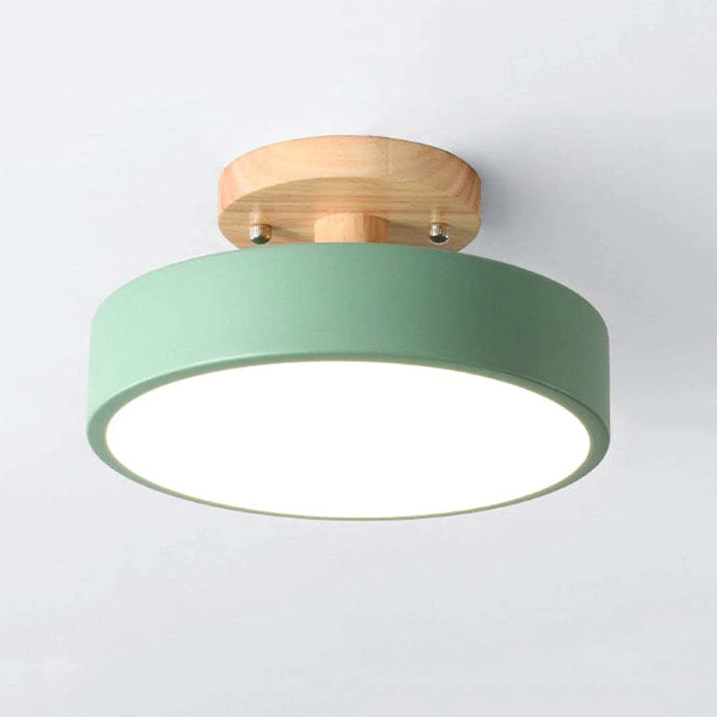 Alera Modern Wooden LED Ceiling Light in Warm Natural Finish