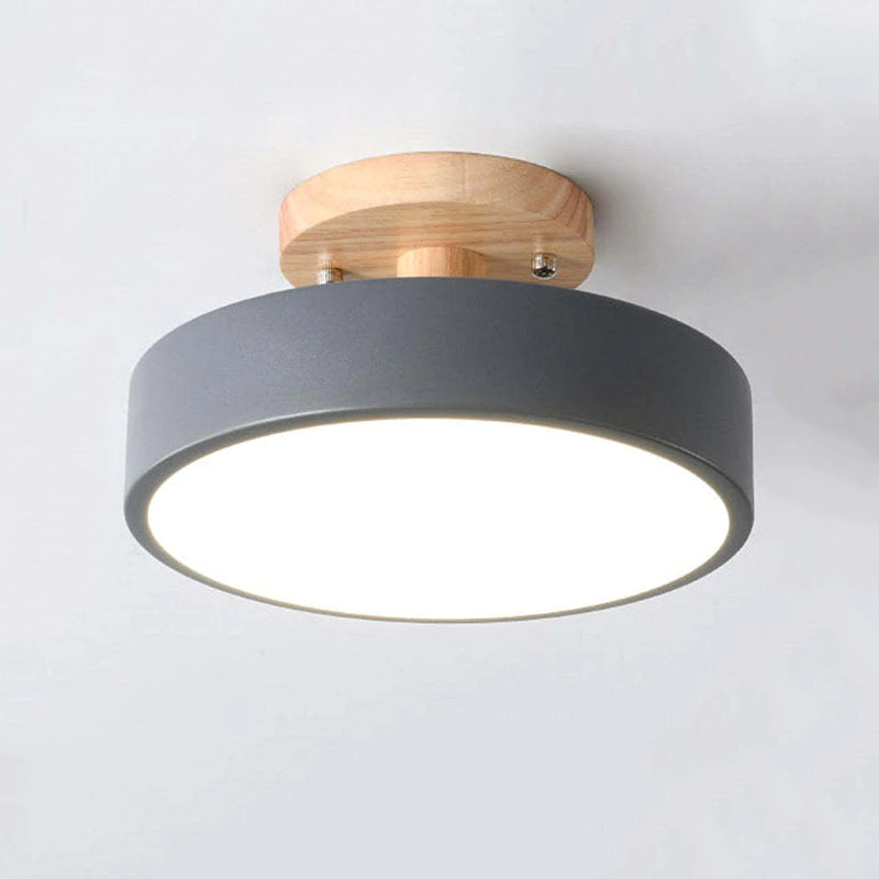 Alera Modern Wooden LED Ceiling Light in Warm Natural Finish