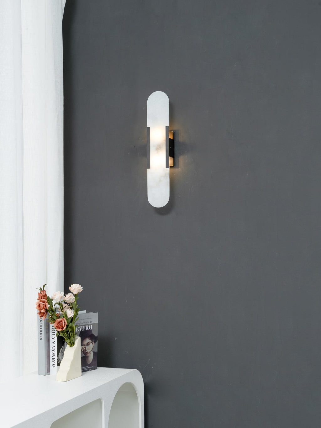 Lunera Oval LED Wall Sconce for Living Room or Hallway With 3 Light Modes