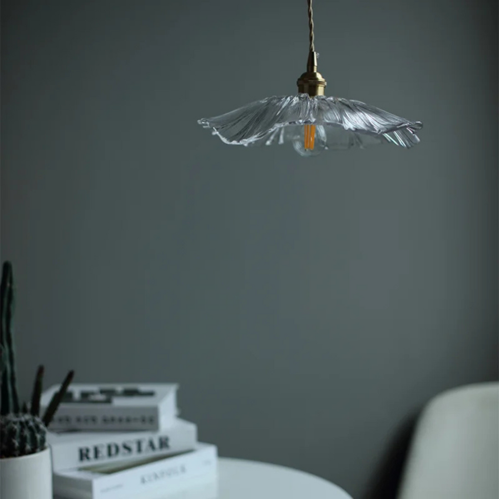Lunera | Glass Flower Pendant Light for Kitchen or Living Room