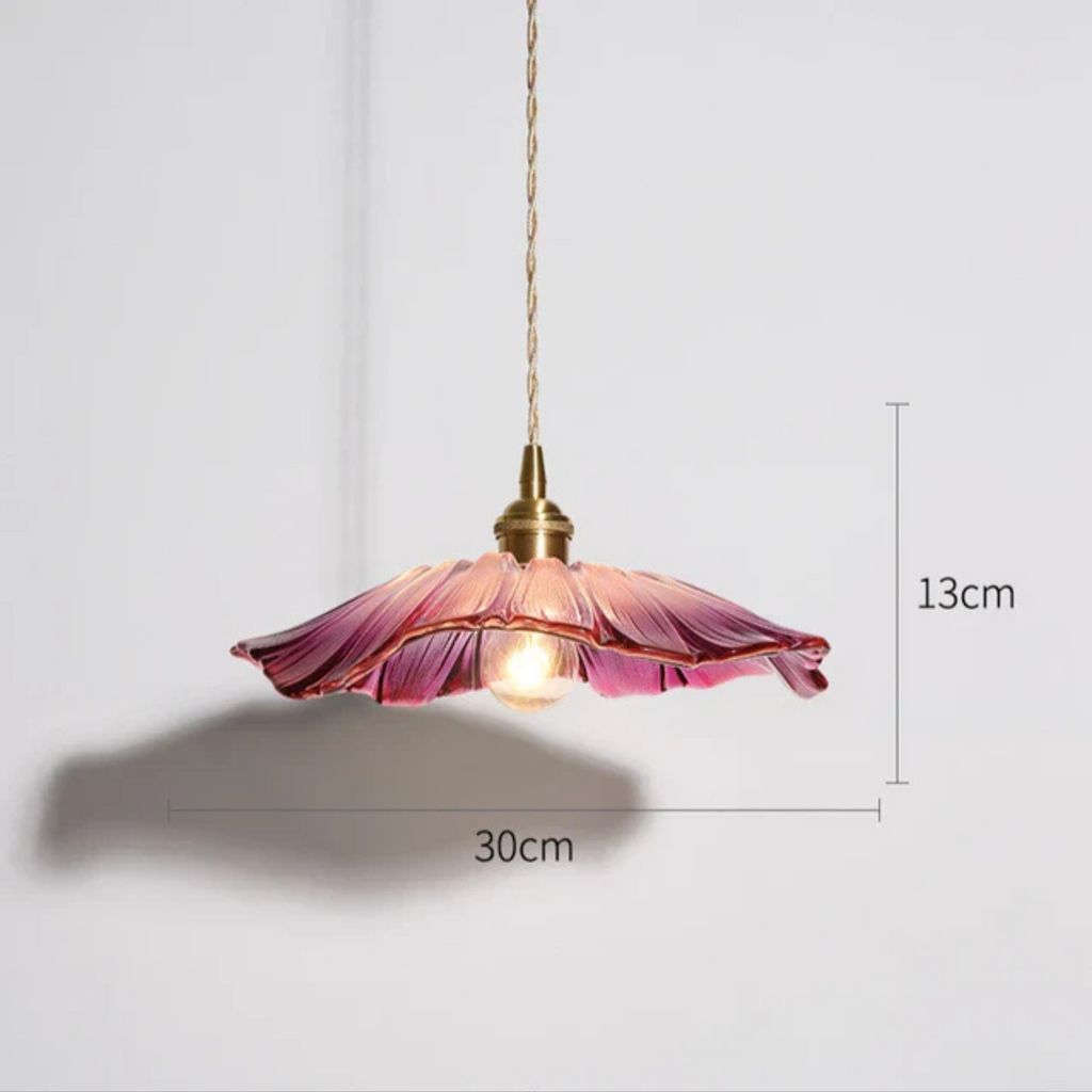 Lunera | Glass Flower Pendant Light for Kitchen or Living Room