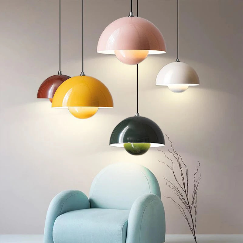 Modern Half-Sphere Hanging Light