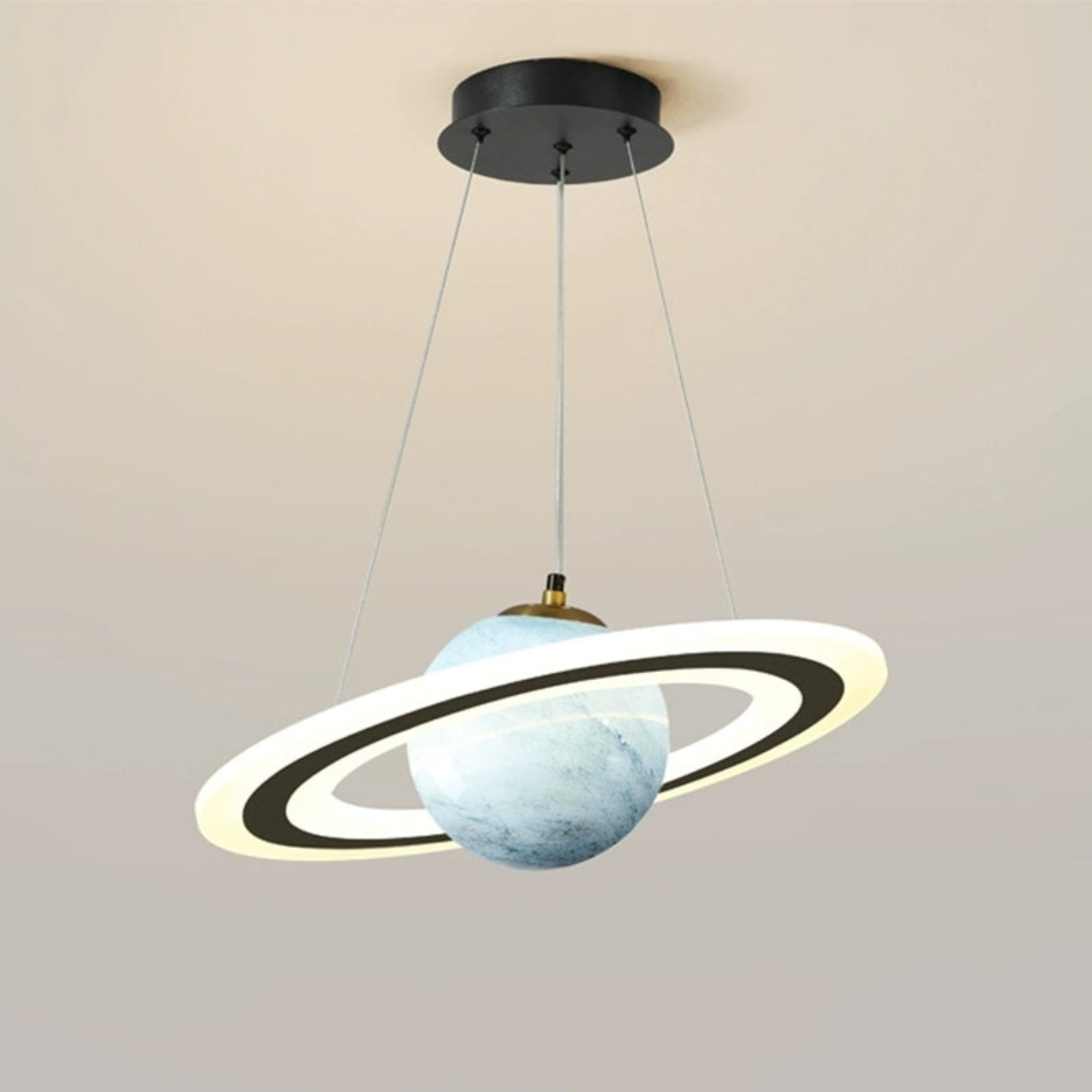 Lunara | Planet-Inspired Pendant Light With Warm Dimmable LED Lighting