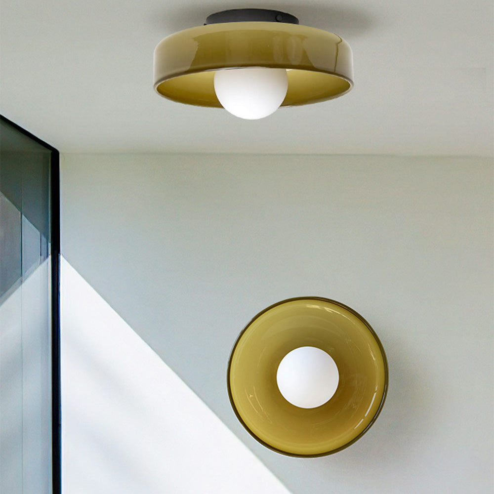 Avelin Round Flush-Mount Ceiling Light | Contemporary Fixture for Kitchen and Hallway