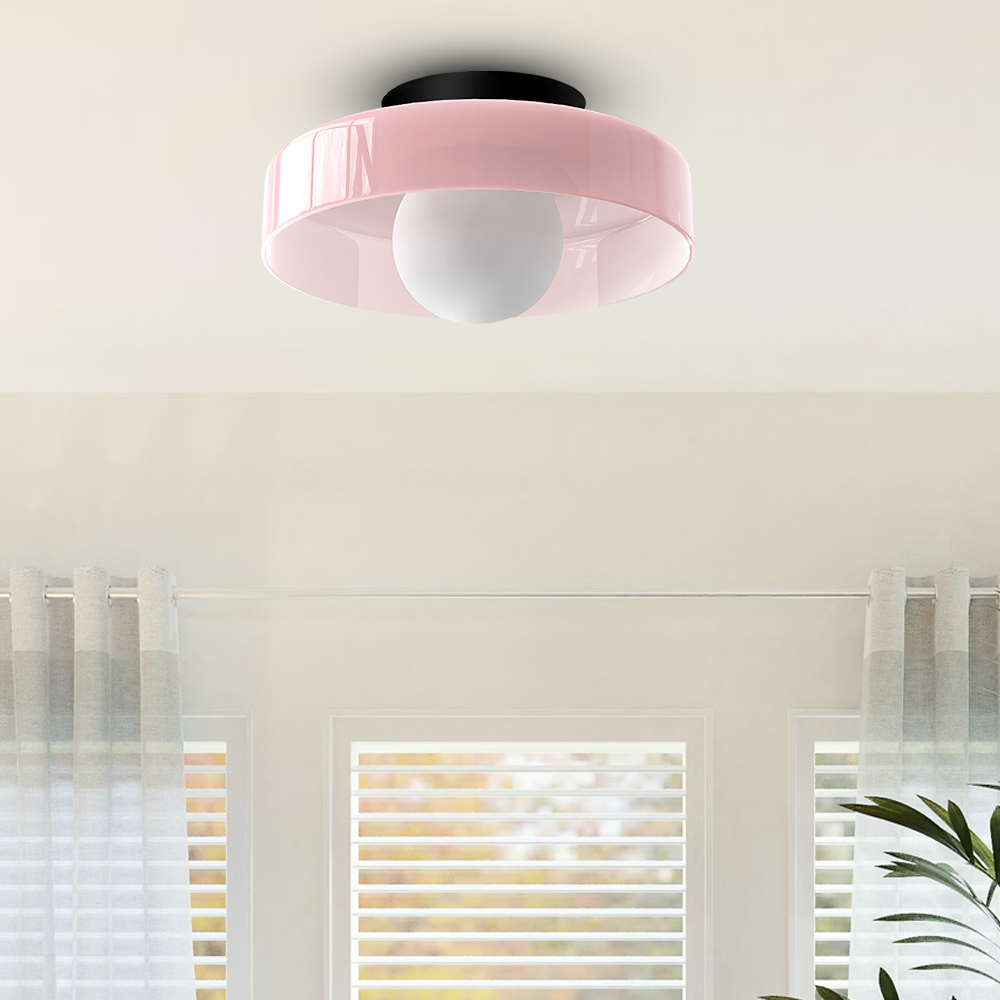 Avelin Round Flush-Mount Ceiling Light | Contemporary Fixture for Kitchen and Hallway